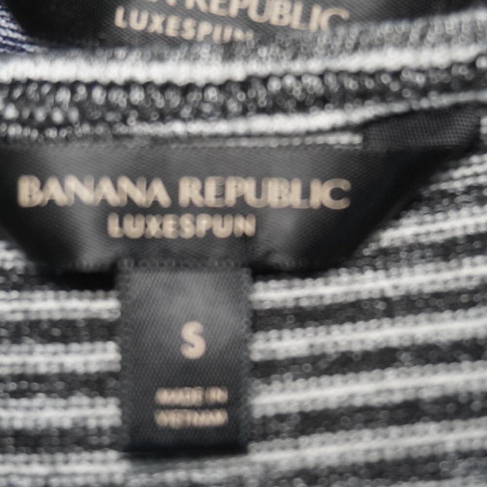 Banana Republic Womens Stripe Bundle (2) Luxespun Short Sleeve Shirts Size Small - Picture 7 of 7